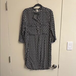 H&M Black and White Mandarin Collar Dress